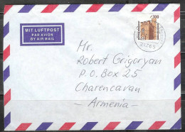 1997 300pf Historic Sites Stamp, Cover To Armenia - Storia Postale