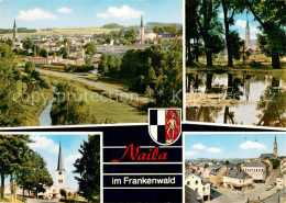 73671587 Naila Stadtpanorama Teich Motiv Mit Kirche Naila - Naila