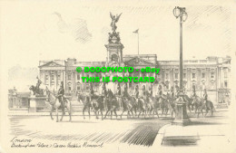 R562622 London. Buckingham Palace. Queen Victoria Memorial. Pencil Sketch Reprod - Sonstige & Ohne Zuordnung