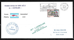 91 - TAAF Timbre France 13.10.1988 Le Havre. Départ De La 1ère Rotation De " L'ASTROLABE" - Brieven En Documenten