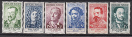 France Célébrités Année 1958 Célébrités 1166/1171 - Unused Stamps