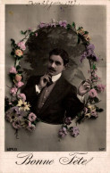 O5 - Carte Postale Fantaisie - Homme - Fleurs - Bonne Fête - Männer