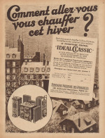 IDEAL CLASSIC - Comment Allez-vous... - Pubblicità D'epoca - 1933 Old Ad - Publicidad