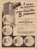 IDEAL CLASSIC - 1 Seau De Charbon... - Pubblicità D'epoca - 1933 Old Ad - Advertising