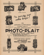 Apparecchi Fotografici PHOTO-PLAIT - Pubblicità D'epoca - 1936 Old Advert - Advertising