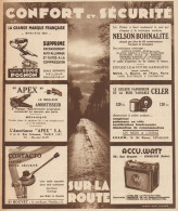 Confort Et Sécurité Sur La Route - Pubblicità D'epoca - 1932 Old Advert - Publicidad