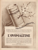 OVOMALTINE – Revivre Refleurir... - Pubblicità D'epoca - 1932 Old Advert - Pubblicitari