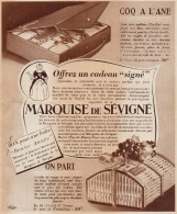 Marquise De Sévigné - Pubblicità D'epoca - 1935 Old Advertising - Pubblicitari