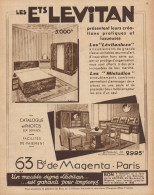 Mobilificio LEVITAN - Parigi - Pubblicità D'epoca - 1932 Old Advertising - Pubblicitari