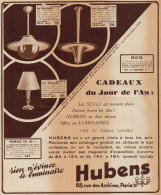 Lampadari HUBENS - Pubblicità D'epoca - 1935 Old Advertising - Publicidad