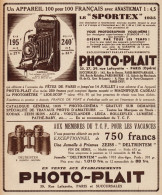 PHOTO-PLAIT - Apparecchi Fotografici - Pubblicità D'epoca - 1935 Old Ad - Publicidad