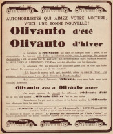 Lubrificante OLIVAUTO - Pubblicità D'epoca - 1935 Old Advertising - Publicidad