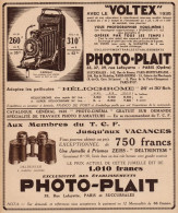 PHOTO-PLAIT - Apparecchi Fotografici - Pubblicità D'epoca - 1935 Old Ad - Pubblicitari