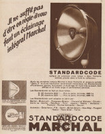 Standard Code MARCHAL - Pubblicità D'epoca - 1931 Old Advertising - Pubblicitari