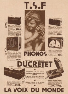 Radio E Phono T.S.F. - Pubblicità D'epoca - 1931 Old Advertising - Werbung