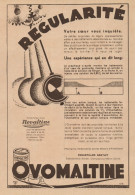 OVOMALTINE - Regularité... - Pubblicità D'epoca - 1931 Old Advertising - Werbung