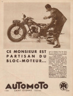 Motocicletta AUTOMOTO - Pubblicità D'epoca - 1931 Old Advertising - Werbung