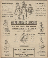 Les Magasins Pestour - Pubblicità D'epoca - 1921 Old Advertising - Publicités