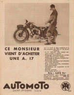 AUTOMOTO 350 Cmc Grand Tourisme - Pubblicità D'epoca - 1931 Old Advert - Werbung