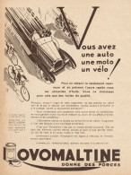 OVOMALTINE - Vous Avez Une Moto... - Pubblicità D'epoca - 1930 Old Advert - Publicités