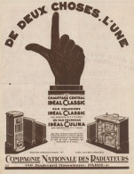 Le Chauffage IDEAL CLASSIC - Pubblicità D'epoca - 1930 Old Advertising - Publicidad