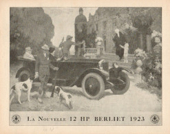 Automobile BERLIET - Illustrazione - Pubblicità D'epoca - 1923 Old Advert - Werbung