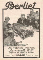 Automobile BERLIET - Illustrazione - Pubblicità D'epoca - 1923 Old Advert - Werbung