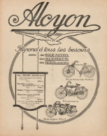 Motociclette ALCYONNETTE - Pubblicità D'epoca - 1924 Old Advertising - Werbung