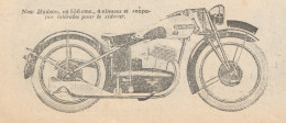 Motocyclette NEW HUDSON 500 Cmc. - Pubblicità D'epoca - 1930 Old Advert - Publicités