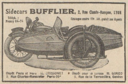 Sidecars BUFFLIER - Pubblicità D'epoca - 1931 Old Advertising - Publicités