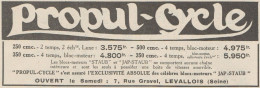 Motos PROPUL-CYCLE - Blocs-Moteurs STAUB - Pubblicità D'epoca - 1930 Ad - Publicités