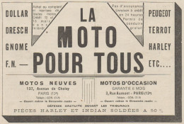 LA MOTO POUR TOUS - Dresch - Gnome - Pubblicità D'epoca - 1931 Old Advert - Werbung