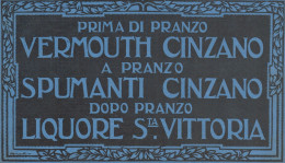 Vermouth E Spumanti CINZANO - Pubblicità D'epoca - 1924 Old Advertising - Publicités