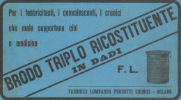 Brodo Triplo Ricostituente In Dadi - Pubblicità D'epoca - 1924 Old Advert - Publicités