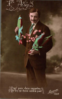 O5 - Carte Postale Fantaisie - Homme - Poissons - 1er Avril - Mésange - 1 April (aprilvis)