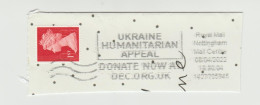 United Kingdom 2022 1st Class Red With Barcode With 'Ukraine Appeal' Slogan ° Used On Piece - Usados