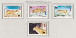 MONGOLIA 1995 WWF Saiga Tatarica Mi 2562-65 MNH(**) Fauna 527 - Otros & Sin Clasificación