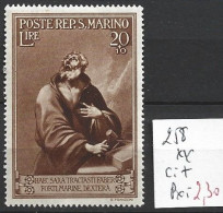 SAINT-MARIN 258 ** Côte 7 € - Unused Stamps