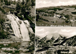 73671388 Aach Oberstaufen Weissachfall Wasserfall Gesamtansicht Hochgrat Alpenpa - Oberstaufen