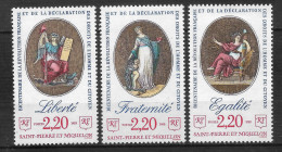 SAINT PIERRE ET MIQUELON N°   499/501  " RÉVOLUTION FRANÇAISE " - Nuovi