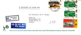 Brunai, 1990, Reg. Letter From Brunai To Berlin With  Mi 417, 418 2x, 407, High Franking, Seldom - Brunei (1984-...)