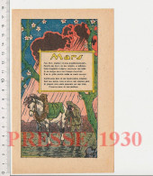 2 Vues Gravure 1930 Mois De Mars Prière à Dieu Temps Grêle Agriculture Cheval + Récit Oeufs De Pâques Enfants G Hocquart - Zonder Classificatie