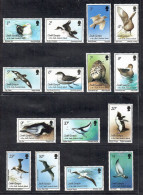 South Georgia 1987 Birds 15V MNH - Géorgie Du Sud