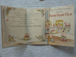 CP Happy Birthday Dear Four-Year-Old - Otros & Sin Clasificación