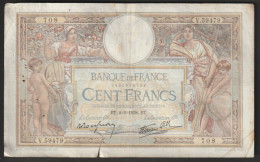 Billet 100 Francs Luc Olivier Merson - 2-6-1938 - V.59479 -  708  ( Une Coupure ) - 100 F 1908-1939 ''Luc Olivier Merson''