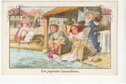 Illustrateur Pauli Ebner : Les Joyeuses Lavandières - Ebner, Pauli