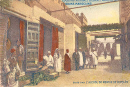 CPA -MARSEILLE - EXPO COLONIALE 1922 - SOUKS MAROCAINS (PUB RICKLES) - Koloniale Tentoonstelling 1906-1922