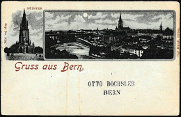 Schweiz Suisse 1898: "Gruss Aus Bern" OTTO BOCHSLER BERN Mit ⊙ AMBULANT 2.VI.98 Nach SPLUET / SPALATO (Split) - Bern