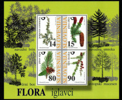 Slowenien Slovenija 1998 - Mi.Nr. Block 7 - Postfrisch MNH - Bäume Trees - Trees