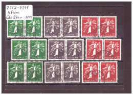 9 PAIRES / 3 LANGUES - TIMBRES DE ROULEAUX - No Z 25d-Z 27f  OBLITERES - COTE: 270.- - Francobolli In Bobina